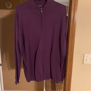 Long sleeve, mock zip up sweater